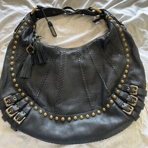 Isabella Fiore Gold Buckle Studded Handbag